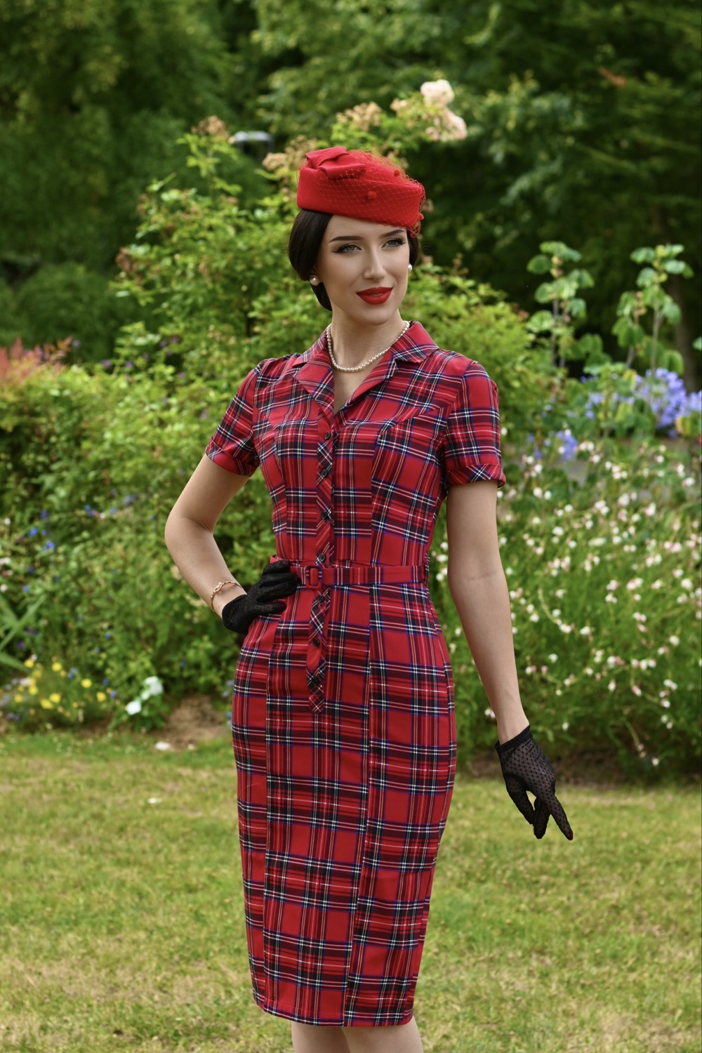 Terissa Tartan Wiggle Dress